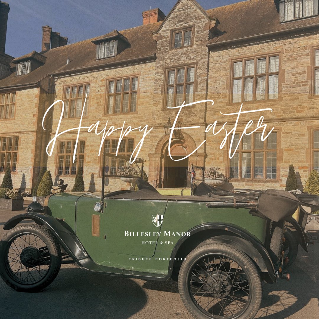 From all of us at Billesley Manor, we'd like to wish you a very happy Easter - have a lovely, restful long weekend (with plenty of treats!)🌷🐰 

#BillesleyManor #Easter #WarwickshireWeekend