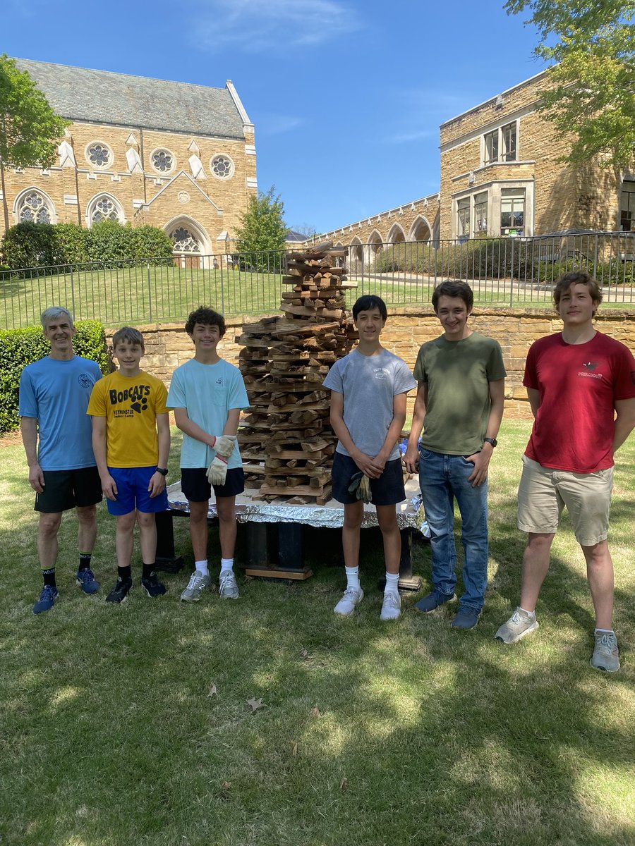 All set up for the Easter bonfire!