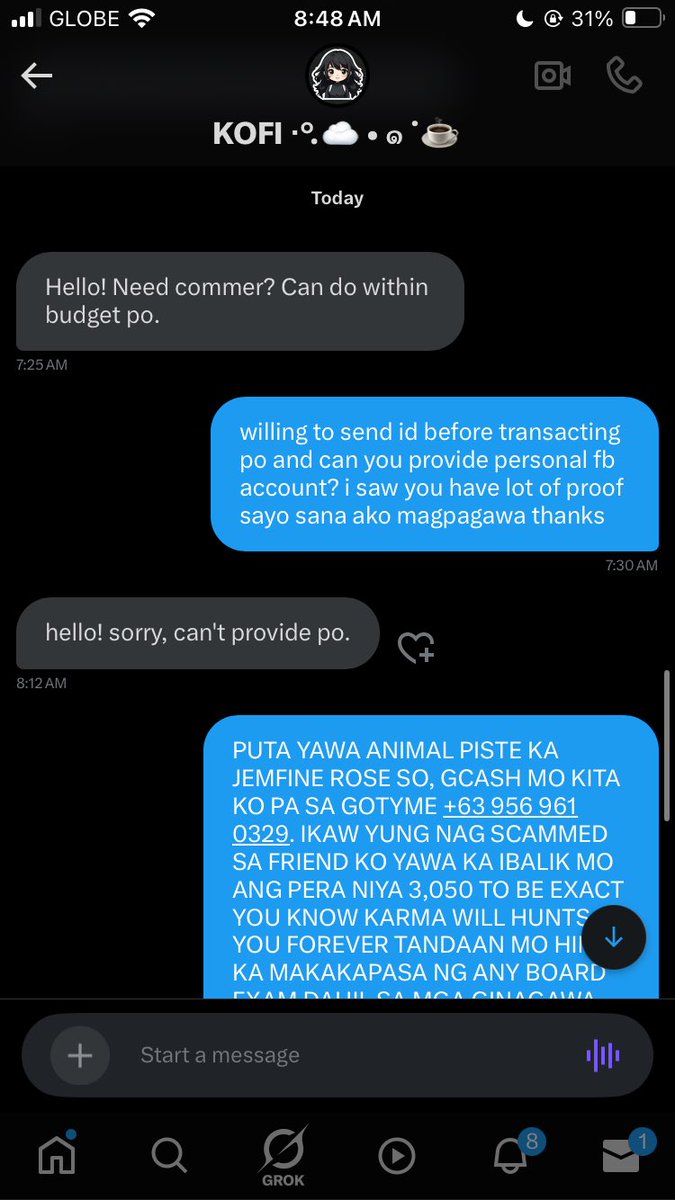simnnamoyoi's tweet photo. @akademikopikomm SCAMMER LF COMMISSIONER PH 

grind na ulit si ghagha after sumakses ng step by the step

help rt for awareness https://t.co/T5gsZjCggD