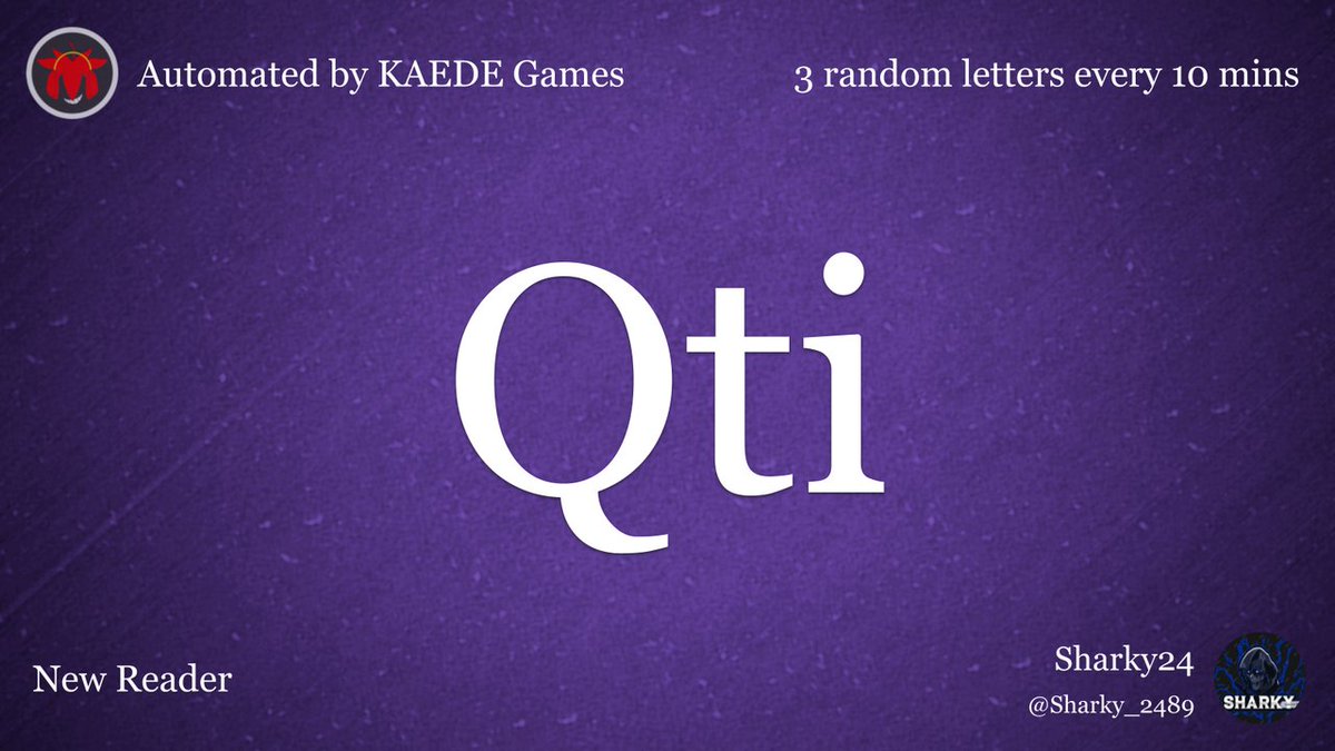 3 random letters every 10 mins tweet media