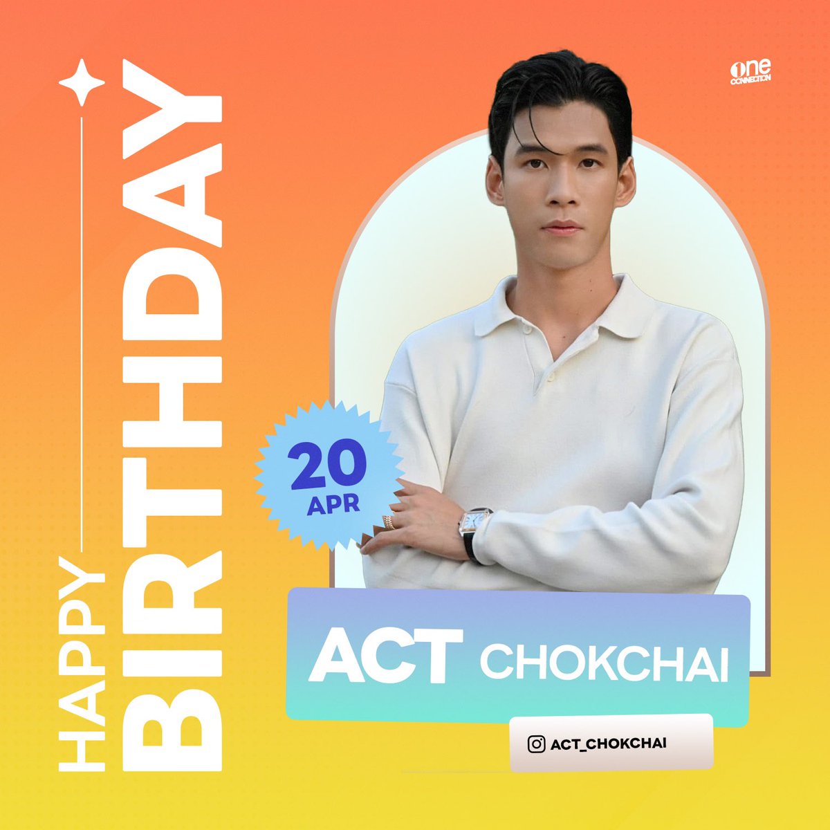 Oneconnection31's tweet photo. 20.04
Happy Birthday to ACT
สุขสันต์วันเกิด “แอ๊ค โชคชัย“
.
#ช่องวัน31 
#one31
#oneconnection https://t.co/fOoBdbSUp6
