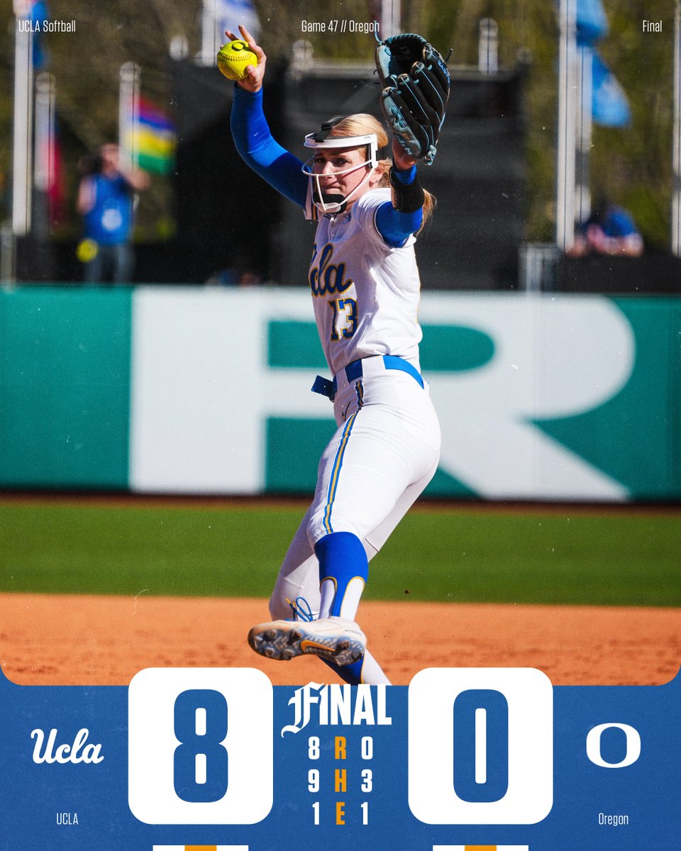 UCLA Softball (@uclasoftball) on Twitter photo WHAT A HOMECOMING!
<a href="/AddisenFisher/">Addisen Fisher</a> throws a complete-game shutout over the No. 5 Ducks in her return to Oregon!
#GoBruins WHAT A HOMECOMING!
<a href="/AddisenFisher/">Addisen Fisher</a> throws a complete-game shutout over the No. 5 Ducks in her return to Oregon!
#GoBruins