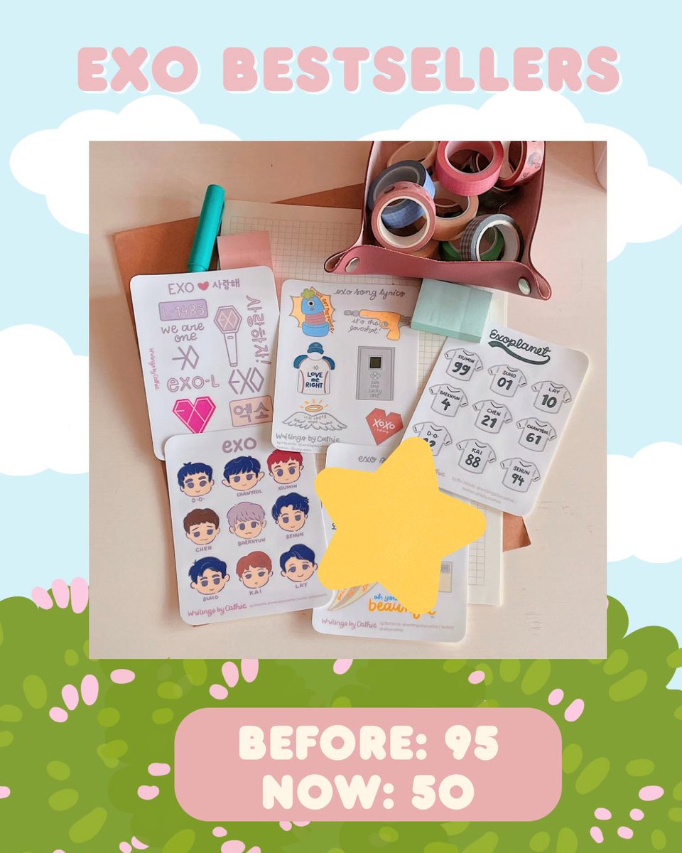 wbycathie's tweet photo. Hi my online shop is now open and clearance sale is ongoing! You can browse through EXO and Taylor Swift fanmade merch! 

Link: https://t.co/kULE1IVWwd

#EXO #TaylorSwift #fanmade https://t.co/ZOtN1ft3gq