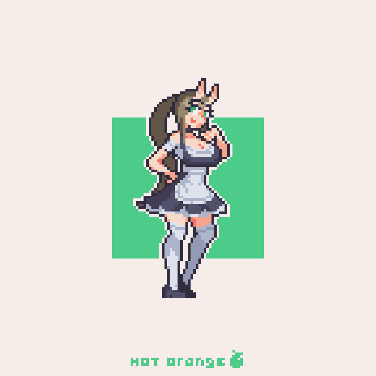 HotOrangex's tweet photo. Lilith (1/2) Maid costume 😍💖
#pixelart #oc #maid https://t.co/Cp7GfdIZtD