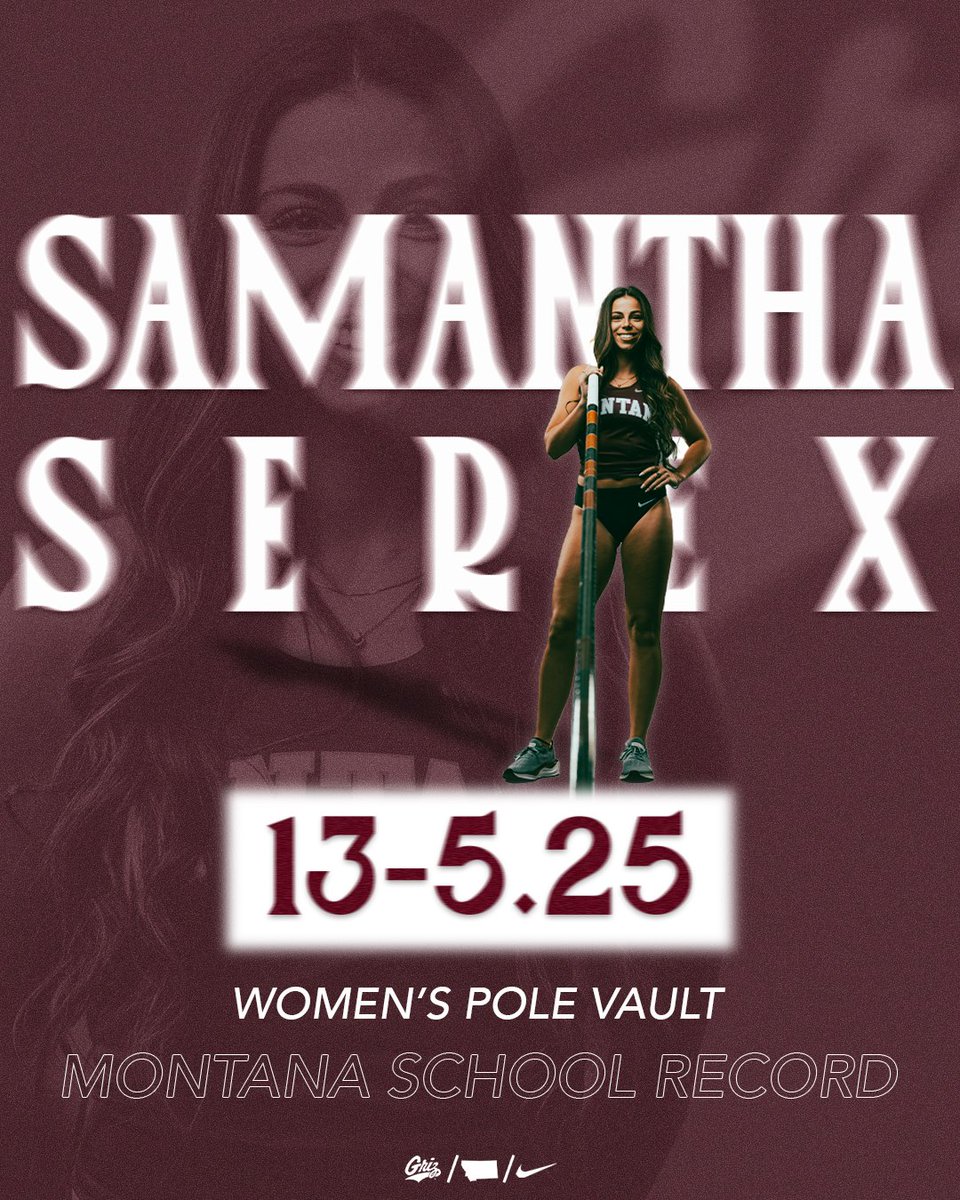 🚨 𝑺𝑪𝑯𝑶𝑶𝑳 𝑹𝑬𝑪𝑶𝑹𝑫 🚨

Samantha Serex made the most of her return to Cali, breaking the Grizzly program record in the women's pole vault!

#GrizTF | #GoGriz