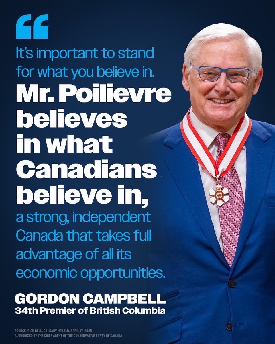 Thank you to former B.C. Liberal Premier Gordon Campbell for supporting our Conservative Economic Plan to take advantage of all our country’s opportunities.

Let’s build a Canadian economic fortress.

Vote for Change. Vote Conservative.