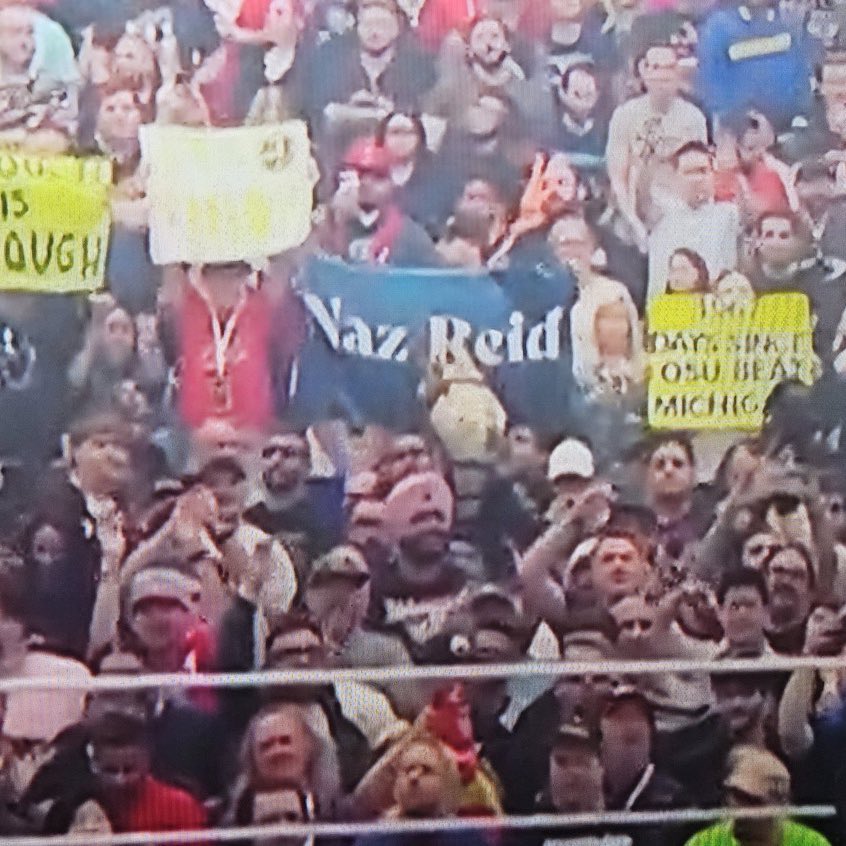 AndyGetBuckets's tweet photo. Naz Reid love at #WrestleMania41 for whatever reason https://t.co/PicCmwLJpj