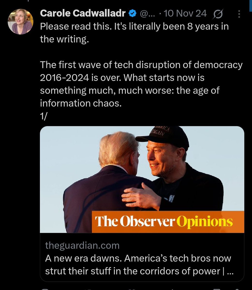 ValiMD's tweet photo. @carolecadwalla's eye-opening work with Christopher Whiley & later Shahmir Sanni (whistleblowers for Cambridge Analytica & Facebook/Vote Leave data breach & manipulations) were our only window into the #GreatBrexitCon at the time.
Most likely it's much worse now ... https://t.co/LAQ7KR2uyP