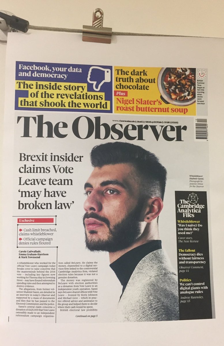 ValiMD's tweet photo. @carolecadwalla's eye-opening work with Christopher Whiley & later Shahmir Sanni (whistleblowers for Cambridge Analytica & Facebook/Vote Leave data breach & manipulations) were our only window into the #GreatBrexitCon at the time.
Most likely it's much worse now ... https://t.co/LAQ7KR2uyP