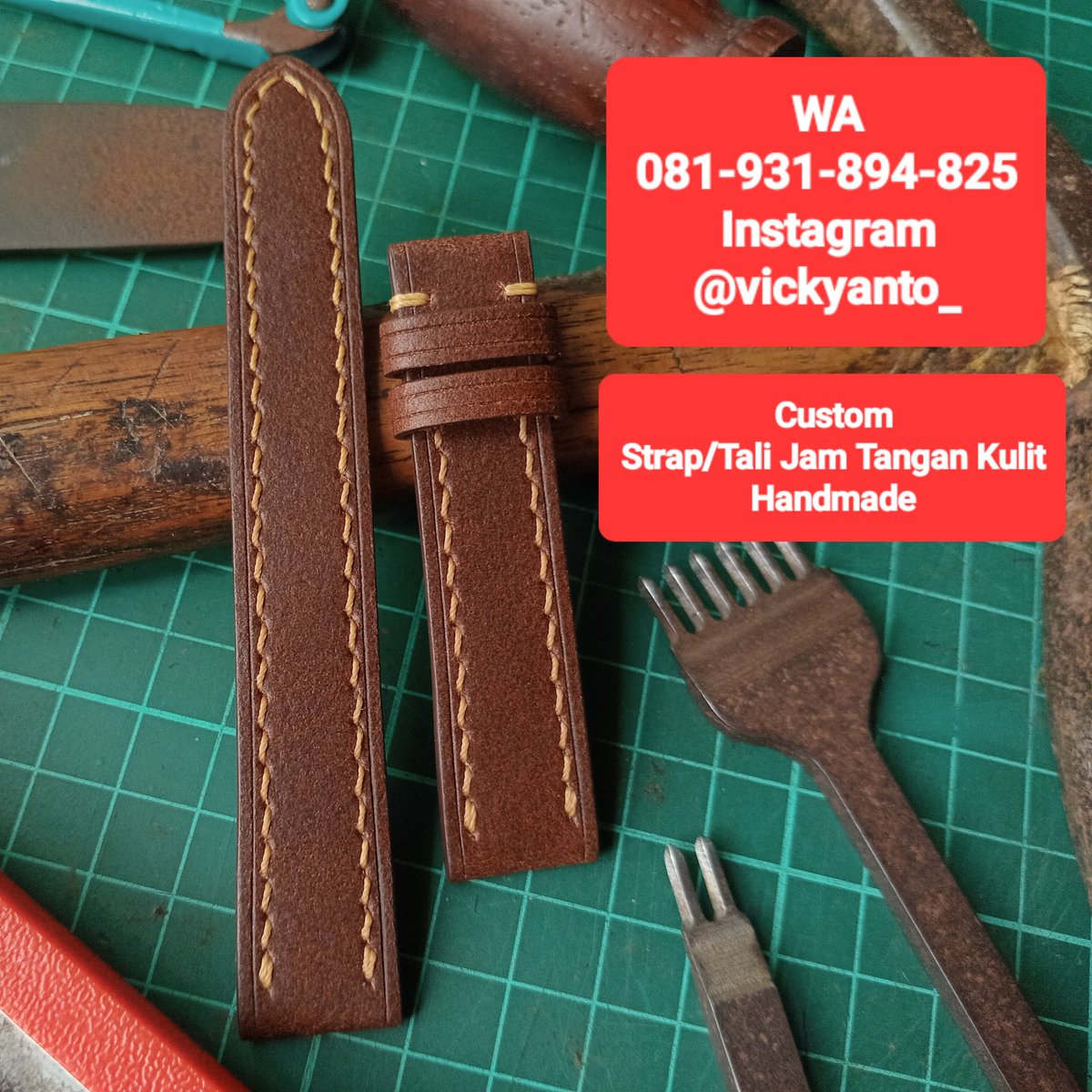 vickyanto_'s tweet photo. ⌚ Custom Strap/Tali Jam Tangan Kulit Handmade

🐄 100% Kulit Asli

💰 Mulai Rp150.000

🏠 Jl. Silikat 32A (Masuk Gg Penjahit Kulit), Purwantoro, Blimbing

📱 https://t.co/MPuQZ10mcM

📷 https://t.co/cz6hv0w2y5

📍https://t.co/jySiNQFZfL

@infomalang
#pasarmingguinfomalang https://t.co/prKZK9tq0P