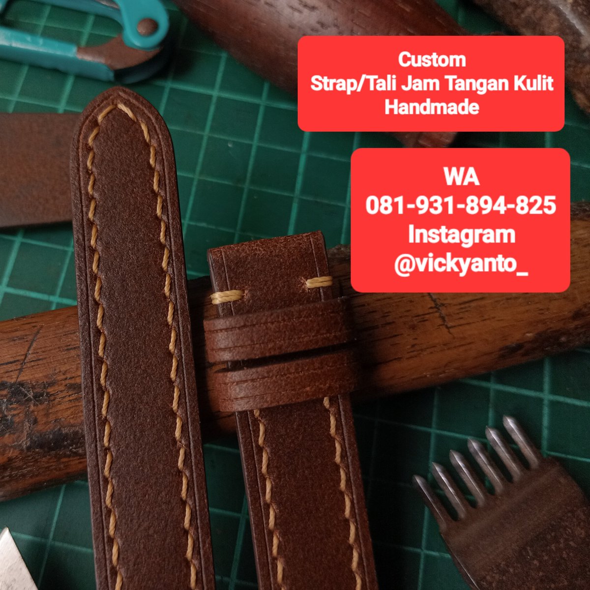 vickyanto_'s tweet photo. ⌚ Custom Strap/Tali Jam Tangan Kulit Handmade

🐄 100% Kulit Asli

💰 Mulai Rp150.000

🏠 Jl. Silikat 32A (Masuk Gg Penjahit Kulit), Purwantoro, Blimbing

📱 https://t.co/MPuQZ10mcM

📷 https://t.co/cz6hv0w2y5

📍https://t.co/jySiNQFZfL

@infomalang
#pasarmingguinfomalang https://t.co/prKZK9tq0P