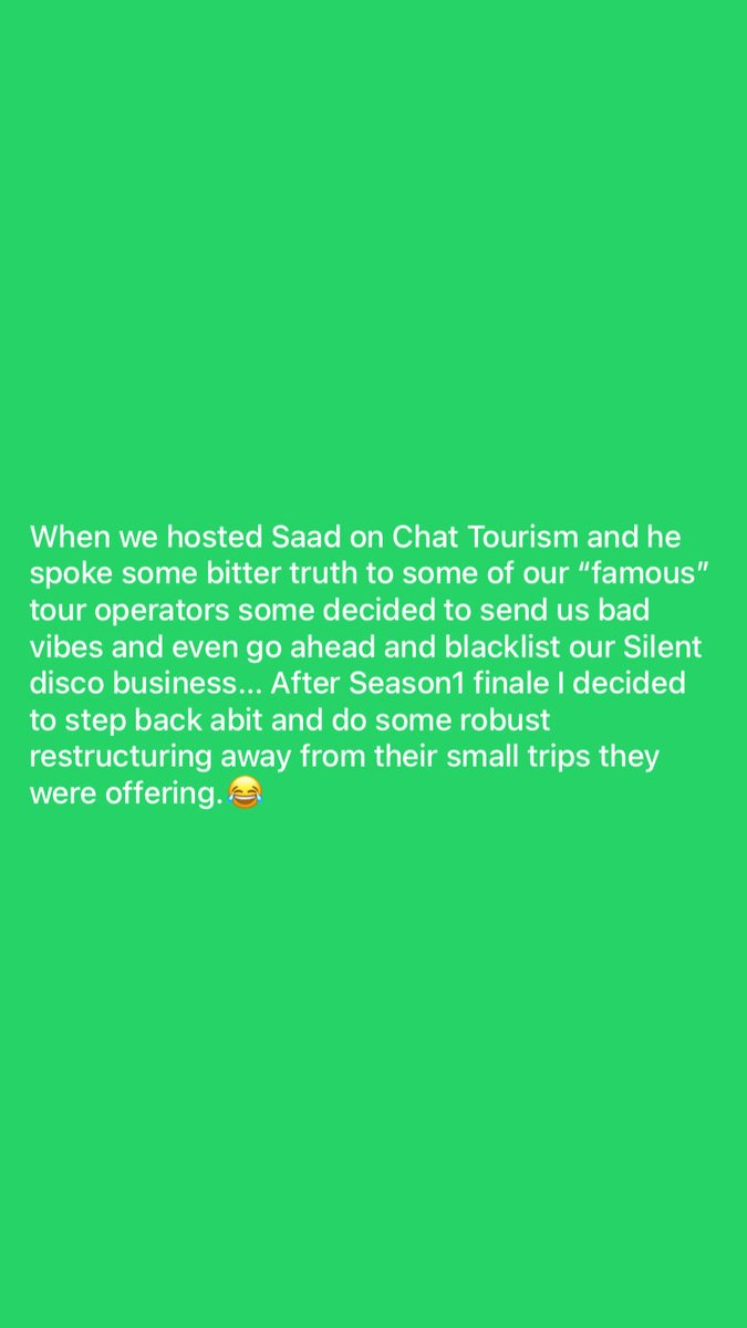 chatourism's tweet photo. When we hosted @saadShots on our platform and he spoke some bitter truth towards most of the “famous” tour operators decided to send us bad vibes, and some went a mile further and blacklisted our sister business @silentdiscoguy1. Now they are in Kazo and proving their love Saad🙂 https://t.co/1Jxf4WSHxx
