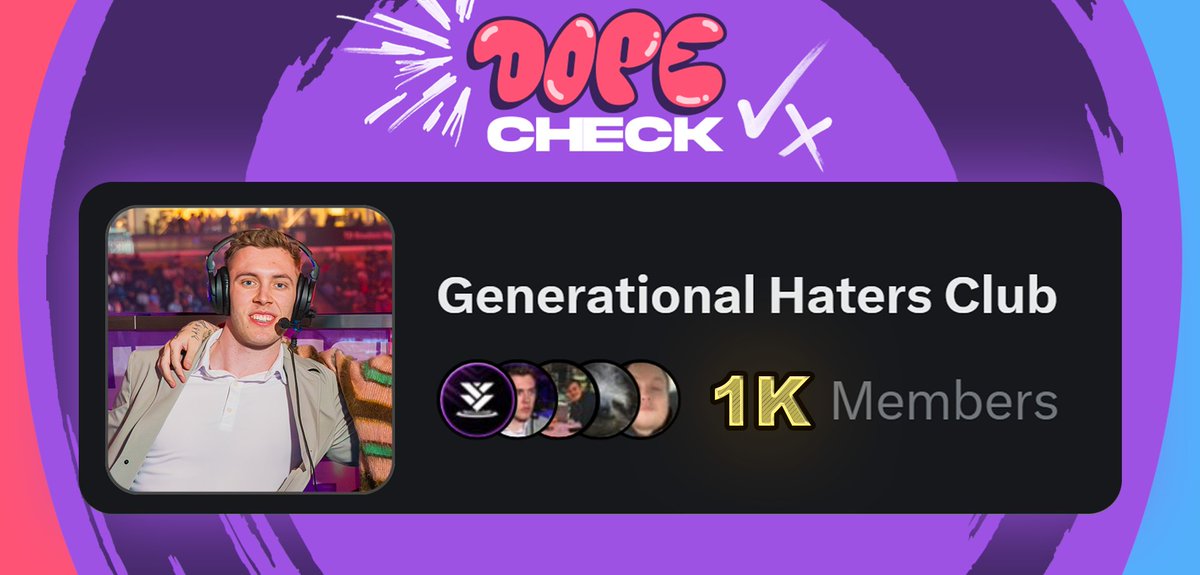 1,000 GHC MEMBERS😤

We have built an absolutely GENERATIONAL group of haters here on X 🔥

If you're not a part of the Generational Haters Club yet, it's not too late to join👀