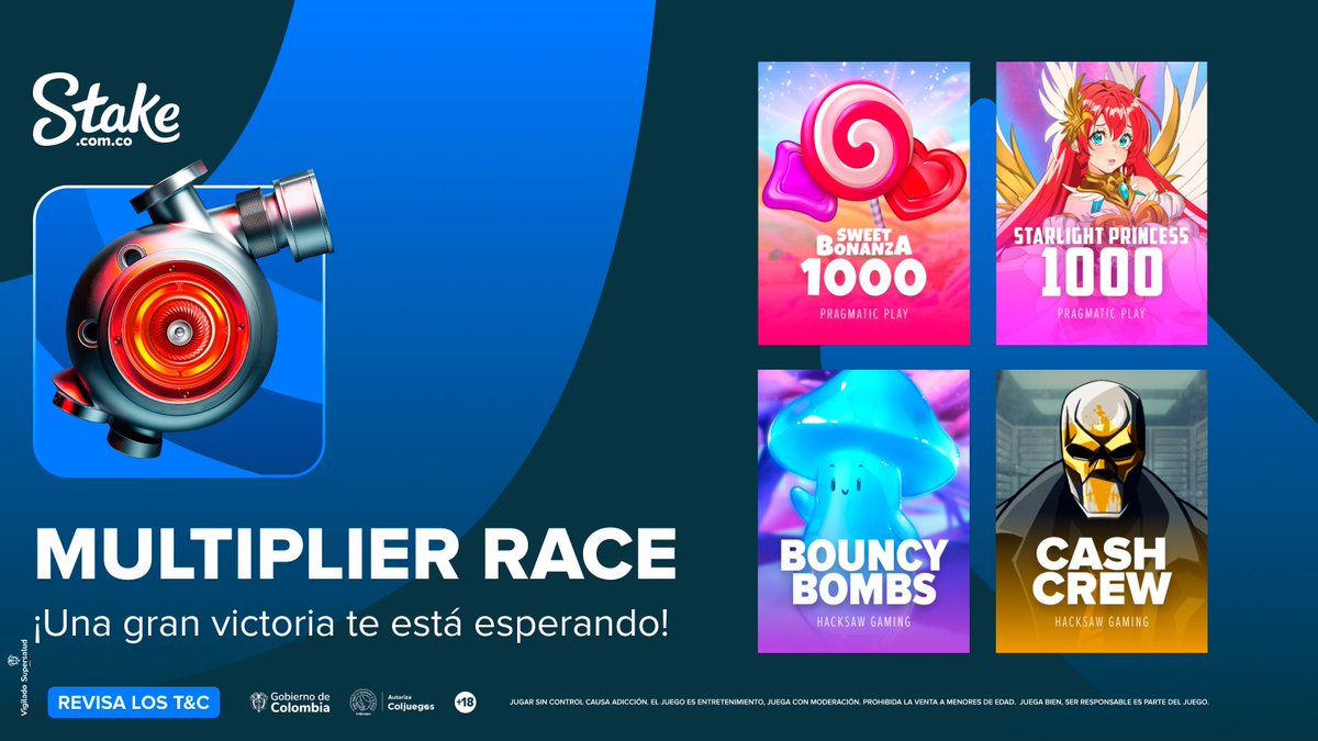 StakeColombia's tweet photo. ¡Una victoria te está esperando en nuestra carrera! 🔥

Da RT y comenta tu user para participar por 25 freespins 🎰 

Juega aquí: https://t.co/egWjuWepdQ https://t.co/TPbwQs0zSq