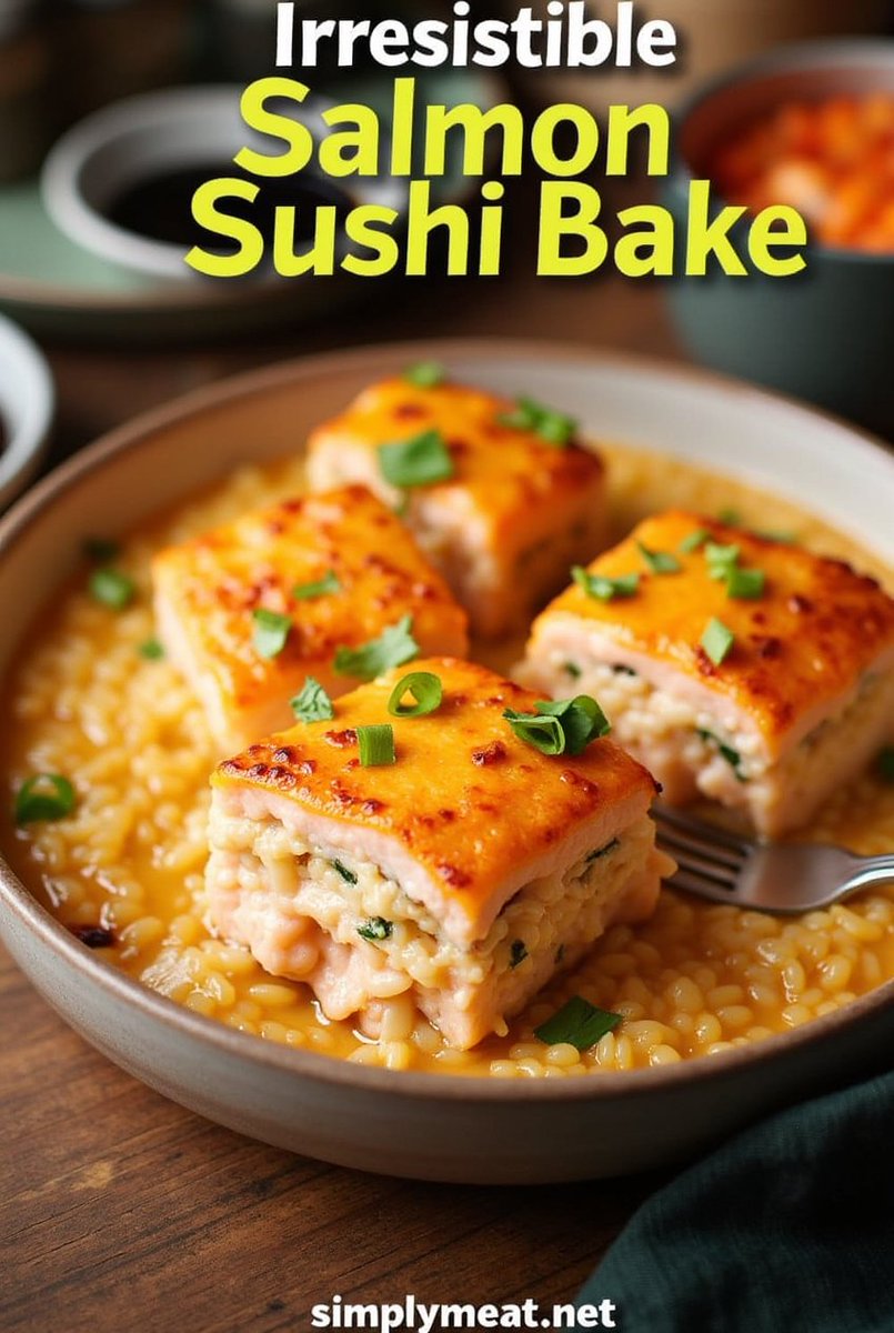 SimplyMeat2025's tweet photo. 🍣🔥 Craving sushi but want something warm and cozy?
Try this Salmon Sushi Bake – creamy, flavorful, and super easy!
Perfect for sushi lovers who want a twist 🍚🐟
Get the full recipe here 👉 https://t.co/w33gPuDeP2
#SushiBake #SalmonRecipe #SimplyMeat #EasyMeals #HomeCooking https://t.co/M3jQUvmuAd