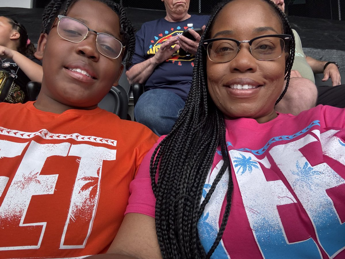 KaishaSpears's tweet image. #Yeeeeeet at #WrestleMania with my son