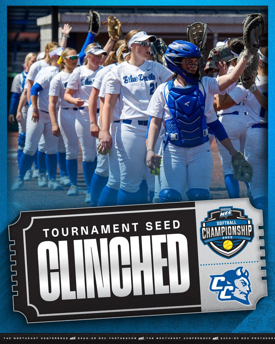 NEC Softball (@necsoftball) on Twitter photo ๐ฅ #NECsoftball ๐ง๐ข๐จ๐ฅ๐ก๐๐ ๐๐ก๐ง ๐๐๐ฅ๐ง๐ ๐๐๐๐ก๐๐๐๐: ๐ต๐ฟ
<a href="/CCSUsoftball/">CCSU Softball</a> has earned a spot in the upcoming NEC Tournament for the third-straight season with today's win over Stonehill.
#NECchamps x <a href="/CCSUBlueDevils/">CCSU Blue Devils</a> ๐ฅ #NECsoftball ๐ง๐ข๐จ๐ฅ๐ก๐๐ ๐๐ก๐ง ๐๐๐ฅ๐ง๐ ๐๐๐๐ก๐๐๐๐: ๐ต๐ฟ
<a href="/CCSUsoftball/">CCSU Softball</a> has earned a spot in the upcoming NEC Tournament for the third-straight season with today's win over Stonehill.
#NECchamps x <a href="/CCSUBlueDevils/">CCSU Blue Devils</a>