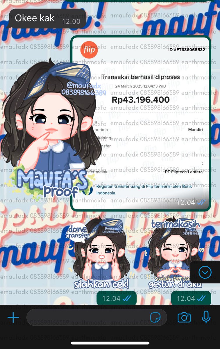 prtezel's tweet image. 3158 #ZonaUang

Mau gestun❓ Ke @maufadx bisa nih, satset. Bisa gestun all paylater, cair cepat &amp;amp; trusted dengan testi yang selalu update di pinned😻🖐🏻