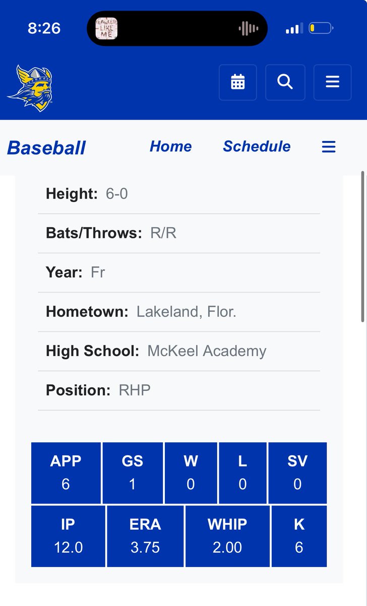 braxten_plemons's tweet photo. Freshman year Stats before last series! https://t.co/wtPMKkdanD