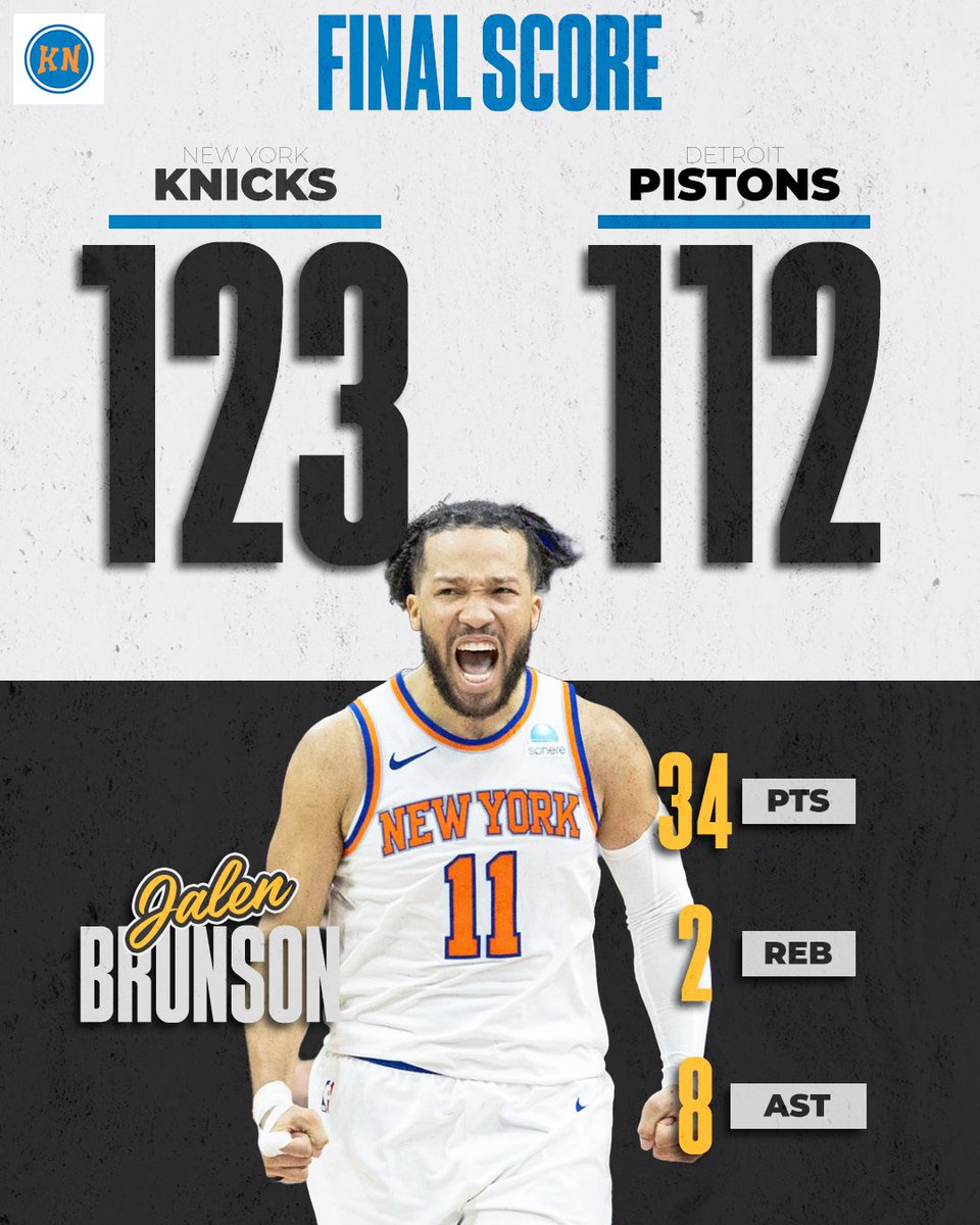 _knicksnation's tweet photo. The Knicks welcome the Pistons to the NBA playoffs in dominant fashion! https://t.co/j3A2aemHYY