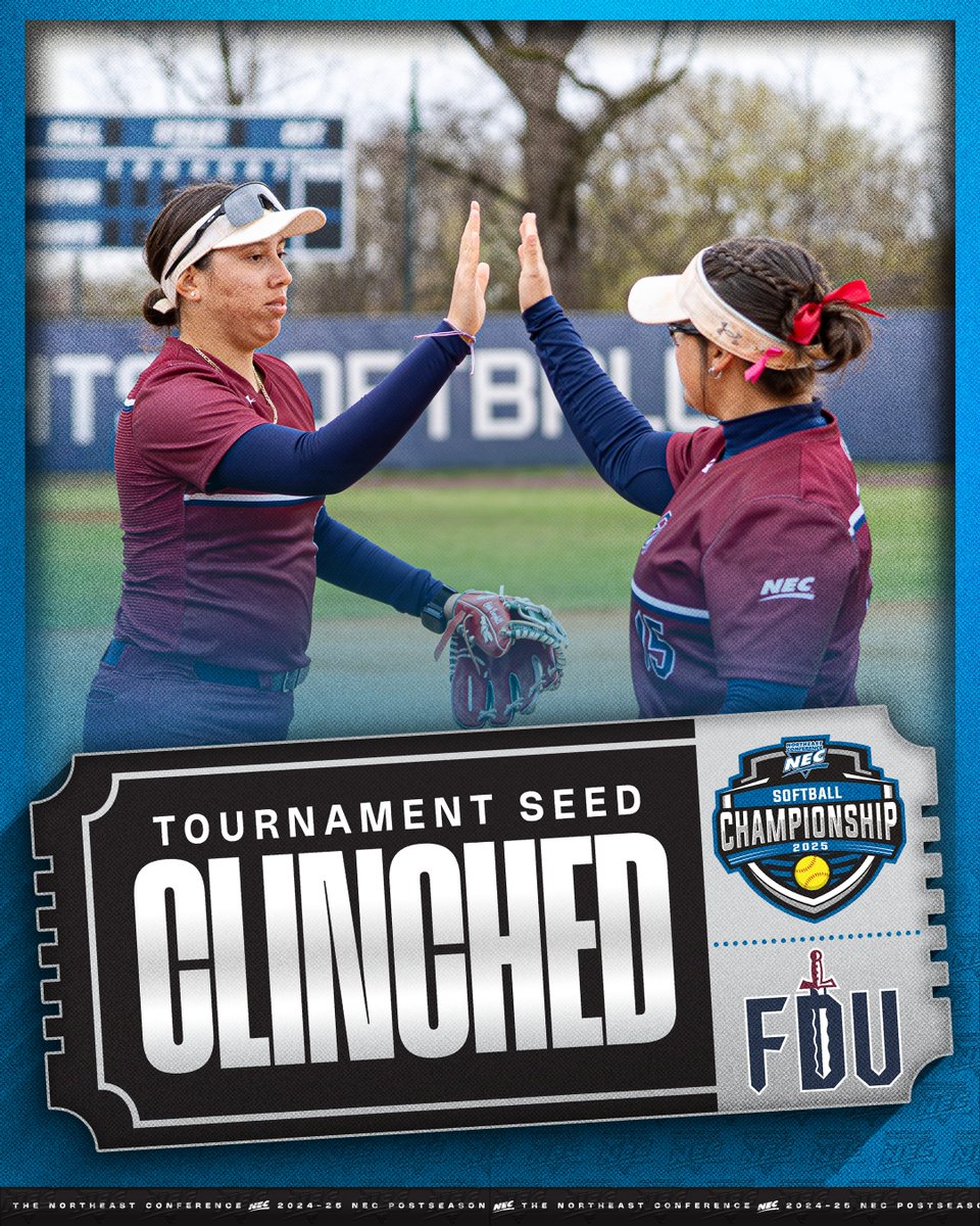 NEC Softball (@necsoftball) on Twitter photo ๐ฅ #NECsoftball ๐ง๐ข๐จ๐ฅ๐ก๐๐ ๐๐ก๐ง ๐๐๐ฅ๐ง๐ ๐๐๐๐ก๐๐๐๐: โ๏ธ
After a two-year hiatus, <a href="/FDUKnightsSB/">FDU Softball</a> is ๐ in the postseason, as the Knights will be making their fourth NEC Tournament appearance since 2014.
#NECchamps x <a href="/FDUKnights/">FDU Knights</a> ๐ฅ #NECsoftball ๐ง๐ข๐จ๐ฅ๐ก๐๐ ๐๐ก๐ง ๐๐๐ฅ๐ง๐ ๐๐๐๐ก๐๐๐๐: โ๏ธ
After a two-year hiatus, <a href="/FDUKnightsSB/">FDU Softball</a> is ๐ in the postseason, as the Knights will be making their fourth NEC Tournament appearance since 2014.
#NECchamps x <a href="/FDUKnights/">FDU Knights</a>