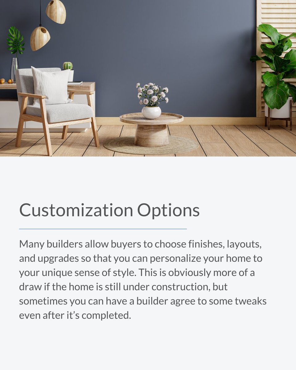 Here’s a quick rundown of some things your agent will walk you through – including a few of the top perks of buying a newly built home today and some potential things you’ll want to think about before you ink any contracts.