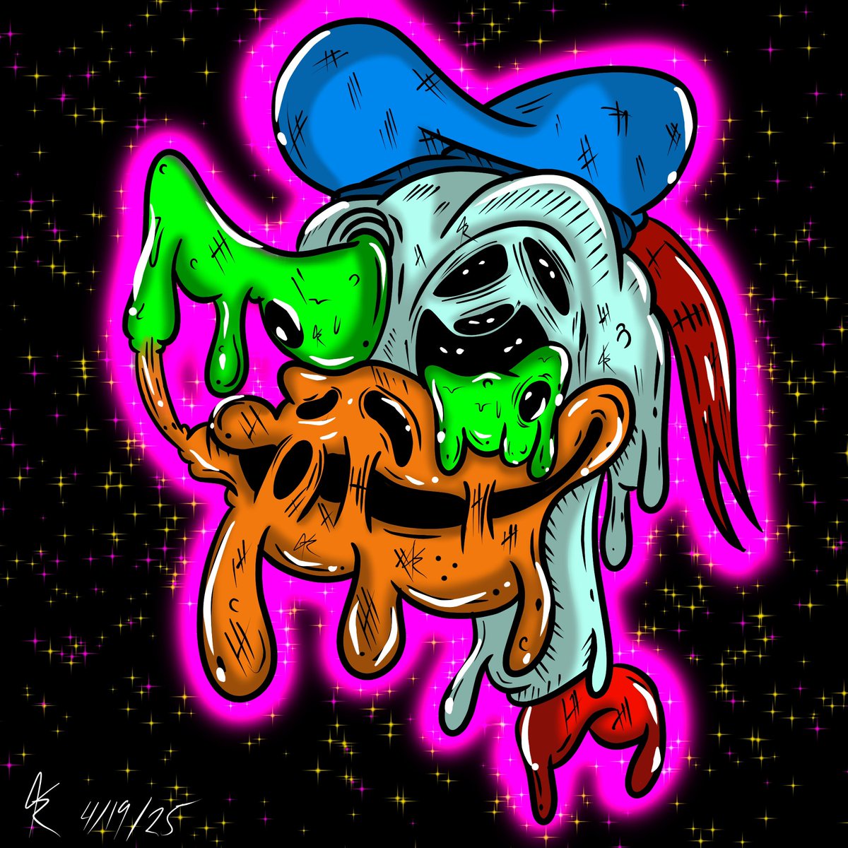 TheBleedingR's tweet photo. Donald Duck on Acid or some shih #art #digitalart #Fanart https://t.co/zZEQCm229a