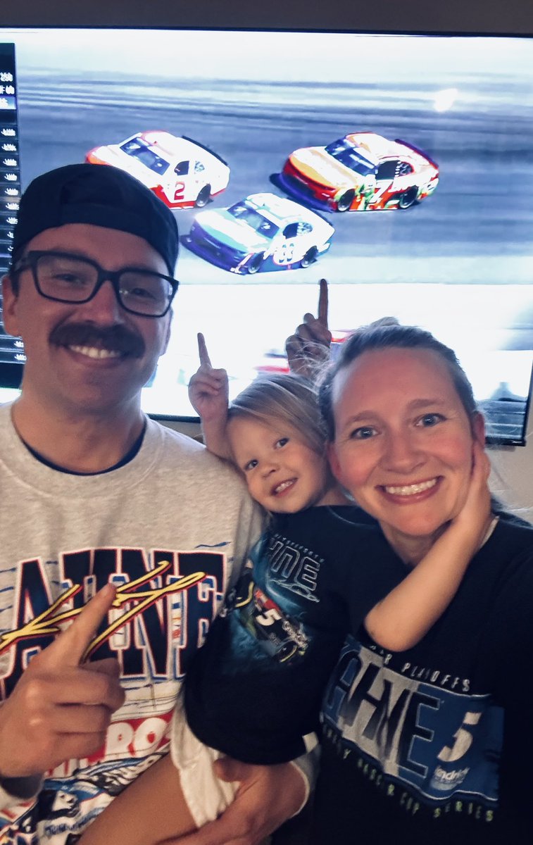 peyton11jones's tweet photo. Today was incredible. Watching my favorite NASCAR driver, @kaseykahne , back behind the wheel—and sharing that moment with my daughter—is something I’ll never forget. 

Thank you, Kasey. https://t.co/vru5tmH8T2