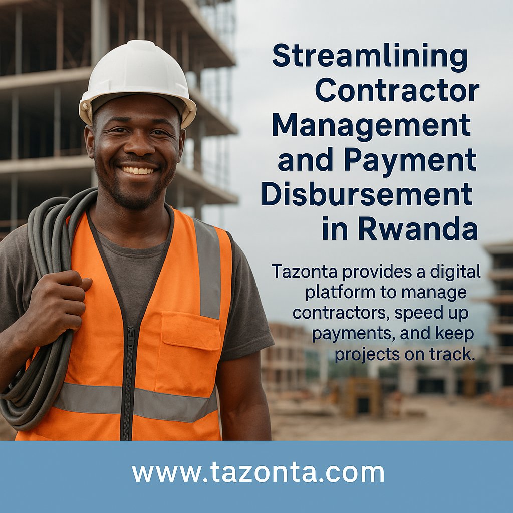 Tazonta_Finance's tweet photo. Streamlining Contractor Management and Payment Disbursement in Rwanda with Tazonta. Read More: https://t.co/JylRgZoS3K #Tazonta #RwandaBusiness #CasualWorkers #FairPay #MiningWorkers #DecentWages #SDG Happy Easter https://t.co/R5FWGWaak3