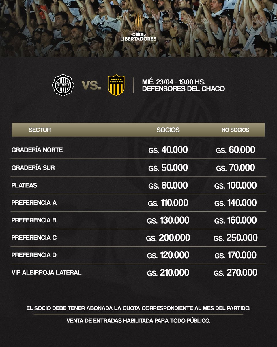 elClubOlimpia's tweet photo. ¡NOS VEMOS EL MIÉRCOLES EN EL DEFENSORES! 🫵🏻

Olimpia vos sos mi vida, vos sos la pasión, que se lleva en el alma, que se lleva en el corazón

Todos los momentos que viví, todas las canchas donde te seguí, cuantos campeonatos que ganamos, cuantas Copas levantamos desde que te conocí... 🎶

🔜 Ingresá acá y adquirí tu entrada: https://t.co/CYyJ3J4YRW

#SoyDelOlimpia ⚪️⚫️⚪️