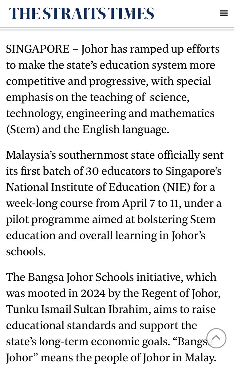 HRHJohorII's tweet photo. Improving education in Johor is a priority. The goal is improving education syllabus and quality of teachers to ensure top-notch schools for Bangsa Johor. https://t.co/DavdtztGFk