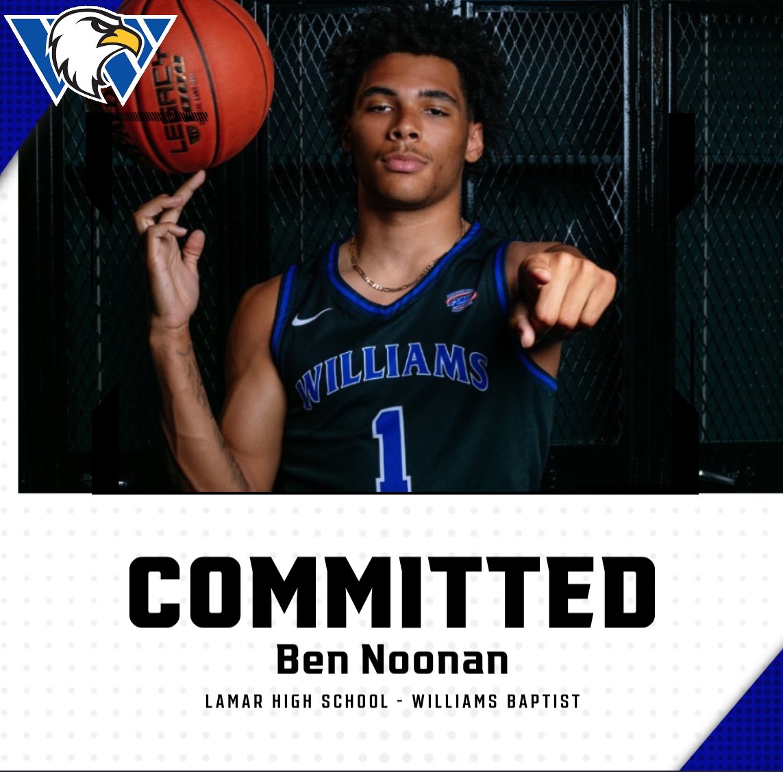 I am excited to announce my commitment to Williams Baptist University! This journey wouldn't have been possible without the unwavering support of my incredible parents, who have always believed in me and pushed me to be my best. I’d also like to thank my coaches for your