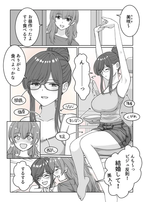 #明日香と美咲 久々の更新、シーン6です
前回の高校生編から時間戻してます。変わらずいちゃいちゃしてます

#創作百合 #百合 #GL 