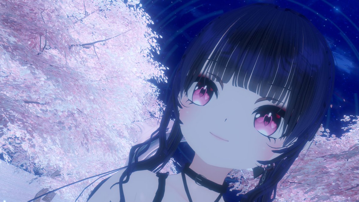 NIJIPOI1111's tweet photo. 桜のキレイな所に行った~
イルカのオブジェクトがめっちゃ可愛い( *´艸`)
やっぱり月と桜のセットは神秘的だよね(≧▽≦)
ワールド→Dreamin'Caster
#VRC #VRChat #Usei https://t.co/xAKnRAV175