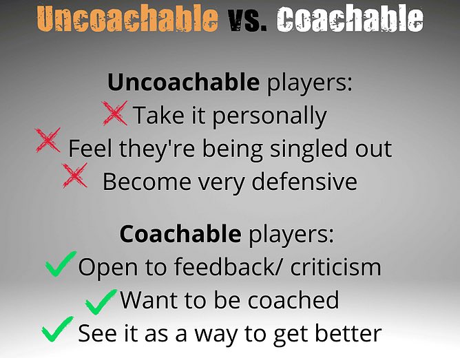 RonnieGrice4's tweet photo. If a coach didn’t care they would not correct you and show you how to be better! #ItsNotPersonal #DontTakeItPersonall https://t.co/LPdqAiGQEy