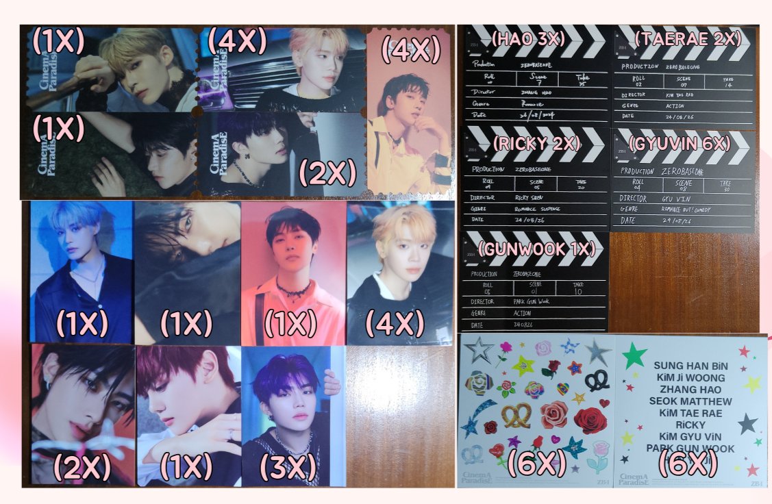 wts lfb ph #PichiPeachySells

2 Years with ZB1 (1 day sale)

ZB1 Cinepara digipack (Choose your own inclus)

☆30 Each
☆30% DP 1 week RB 1 Month

zerobaseone unsealed hanbin jiwoong zhang hao matthew taerae ricky gyuvin gunwook yujin cinema paradise digipack poster ticket qs ic