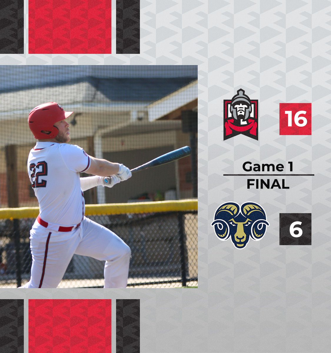 𝐇𝐢𝐭𝐭𝐢𝐧𝐠 𝐓𝐡𝐞 𝐁𝐚𝐥𝐥 𝐅𝐚𝐫 ⚔️⚾ 

Dennis Pierce tied ESU's single-season home run record with his 12th of the year, one of five ESU homers in a 16-6 win in the opener!

Read more: buff.ly/tsdSWe9 

#WhereWarriorsBelong