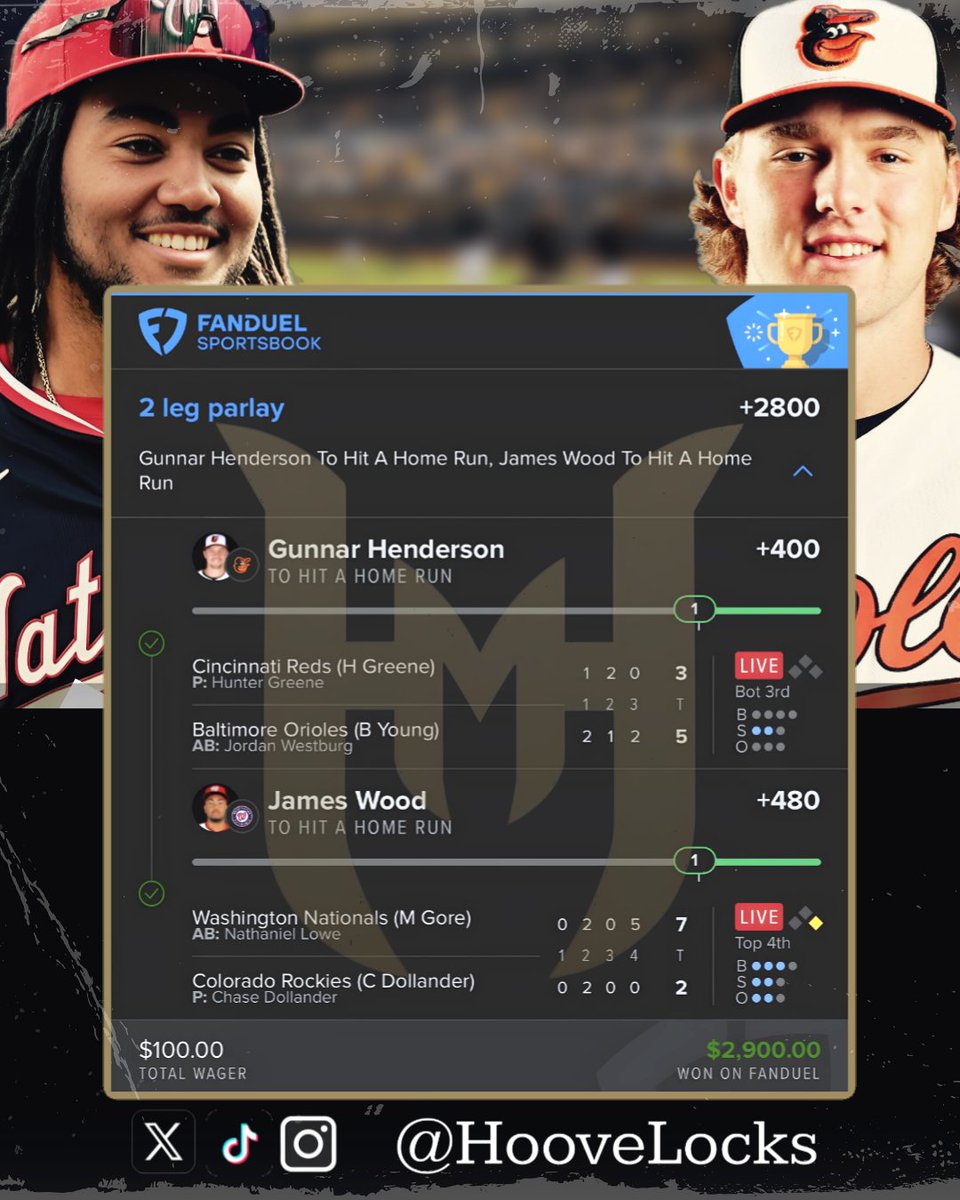 TheHoovement's tweet photo. Hoove Went NUCLEAR Today 🚀💣

Not one or two homerun lottos but 3 cashing tonight for the Hoovement VIP Members.

$230 --> $8,182.20 ✅️✅️

50% off code "HOMER" is active now for a limited time only, get your monthly package today.

https://t.co/JMuoyxZ275

#GamblingX https://t.co/tdDQpk7RY3