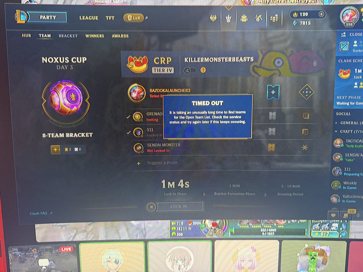 Ratatan7's tweet photo. @riotgames I only get to play league with my friends once every 3 months. Fix this shit bro..... https://t.co/tuWQjhg0vS