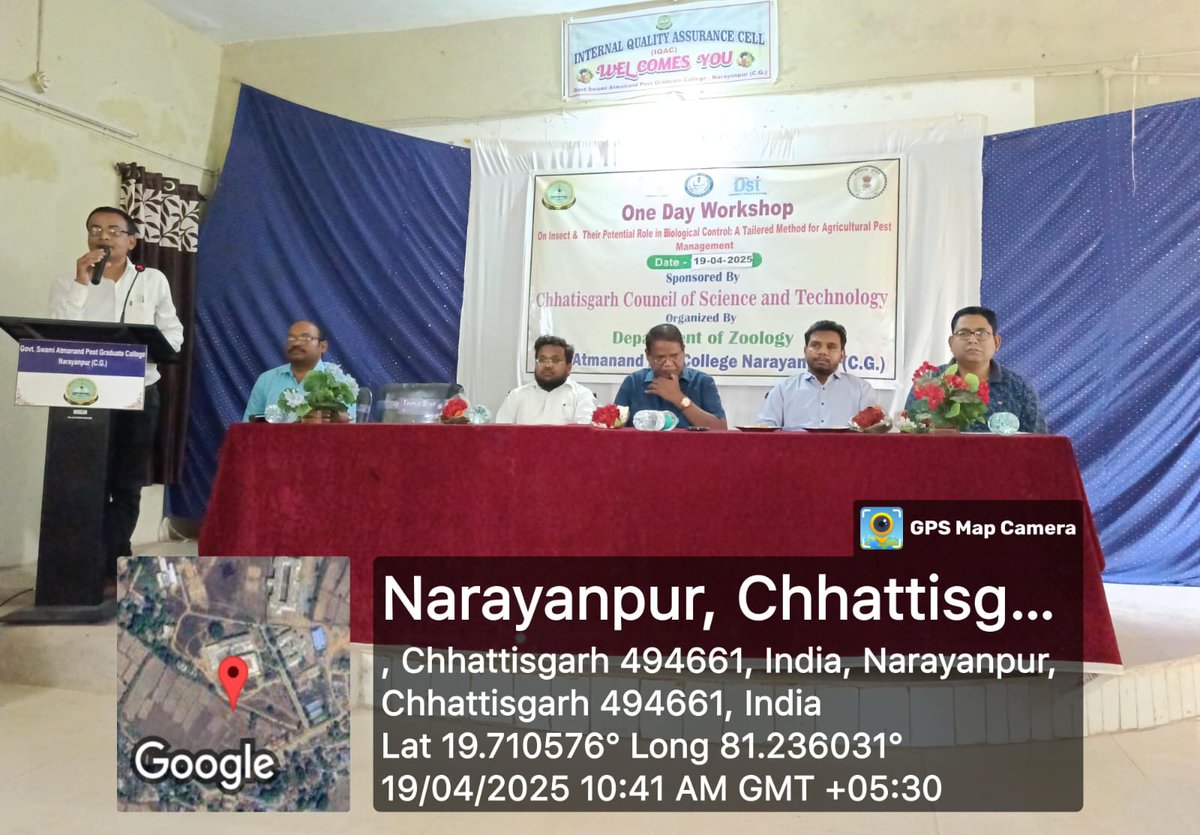 chandakbhagwan1's tweet photo. Glimpses
Dept of Zoology at @SwamiPg organized one day workshop on Insect and their potential role in biological control: A tailored method for agriculture pest management on Dt: 19.04.2025 Under the Coordinator Cell
#CCOST & @IndiaDST
@CGHigherEdu @SMKVBastar @NarayanpurDist https://t.co/CyMnbEW5k7