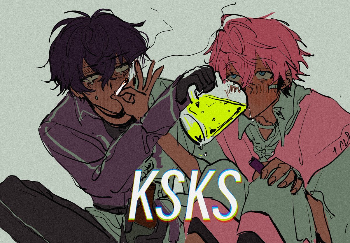 onkaisousarada's tweet photo. ksksコンビ🍻🚬
#紙とウェン #サイキペイント https://t.co/zgDpebkK7q