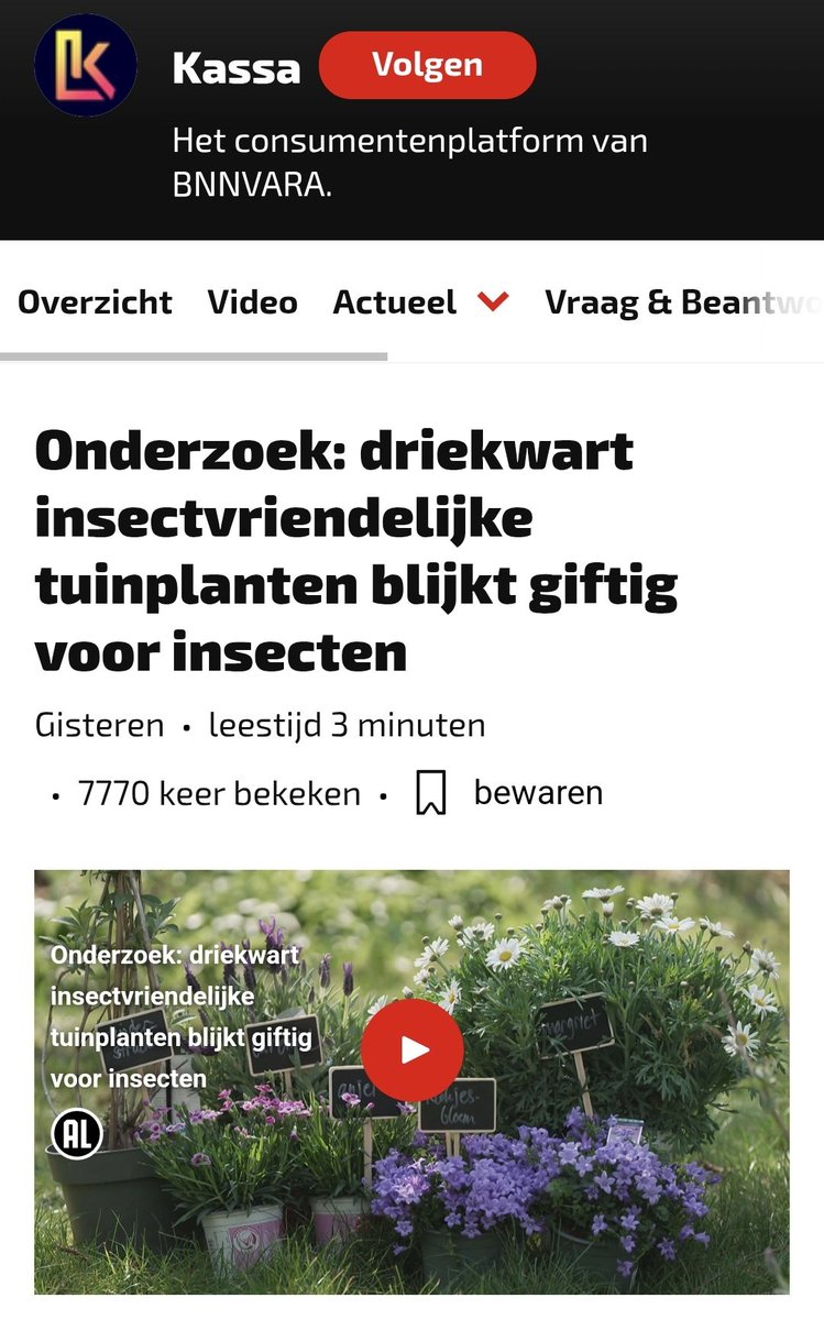Miss_Royal73's tweet image. Schandalig dat dit kan in Nederland. Alles, alles tegen stikstof maar de bijen maken we gewoon kapot 👇🏻🐝

Uit onderzoek van #Kassa blijkt dat in vier van de vijf tuinplanten van de Welkoop dusdanig veel #insecticide per kilogram zit dat er bij contact duizenden