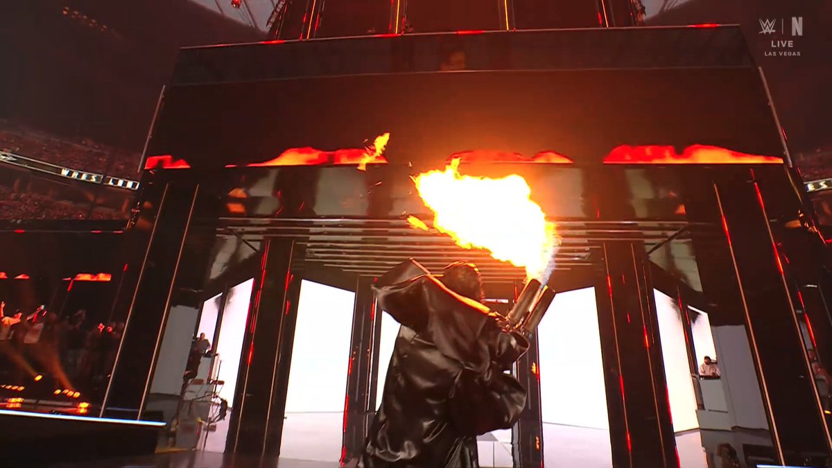 Cultaholic's tweet photo. "Officially the greatest entrance I have ever seen" - Wade Barrett who hasn't seen that many entrances #WrestleMania https://t.co/Xr0KS2iNlo