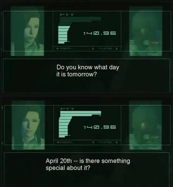 MgsOuterHaven's tweet photo. It’s that day again #MetalGearSolid2 https://t.co/65ylFAGydK