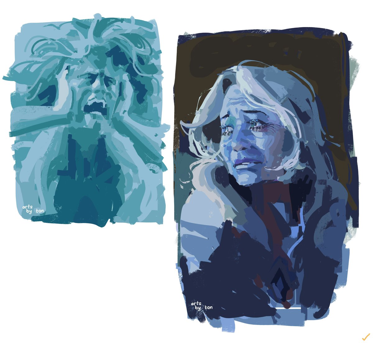 some blue diamond paintings i did a while ago