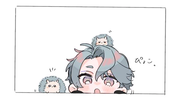次から🦔水色で塗ろかな 