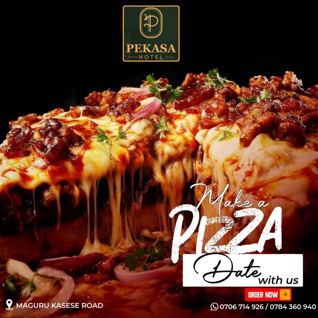 pekasahotel's tweet photo. Hot, cheesy, and made with love, every slice of our pizza is a little piece of happiness. https://t.co/yiUMjaeM6m