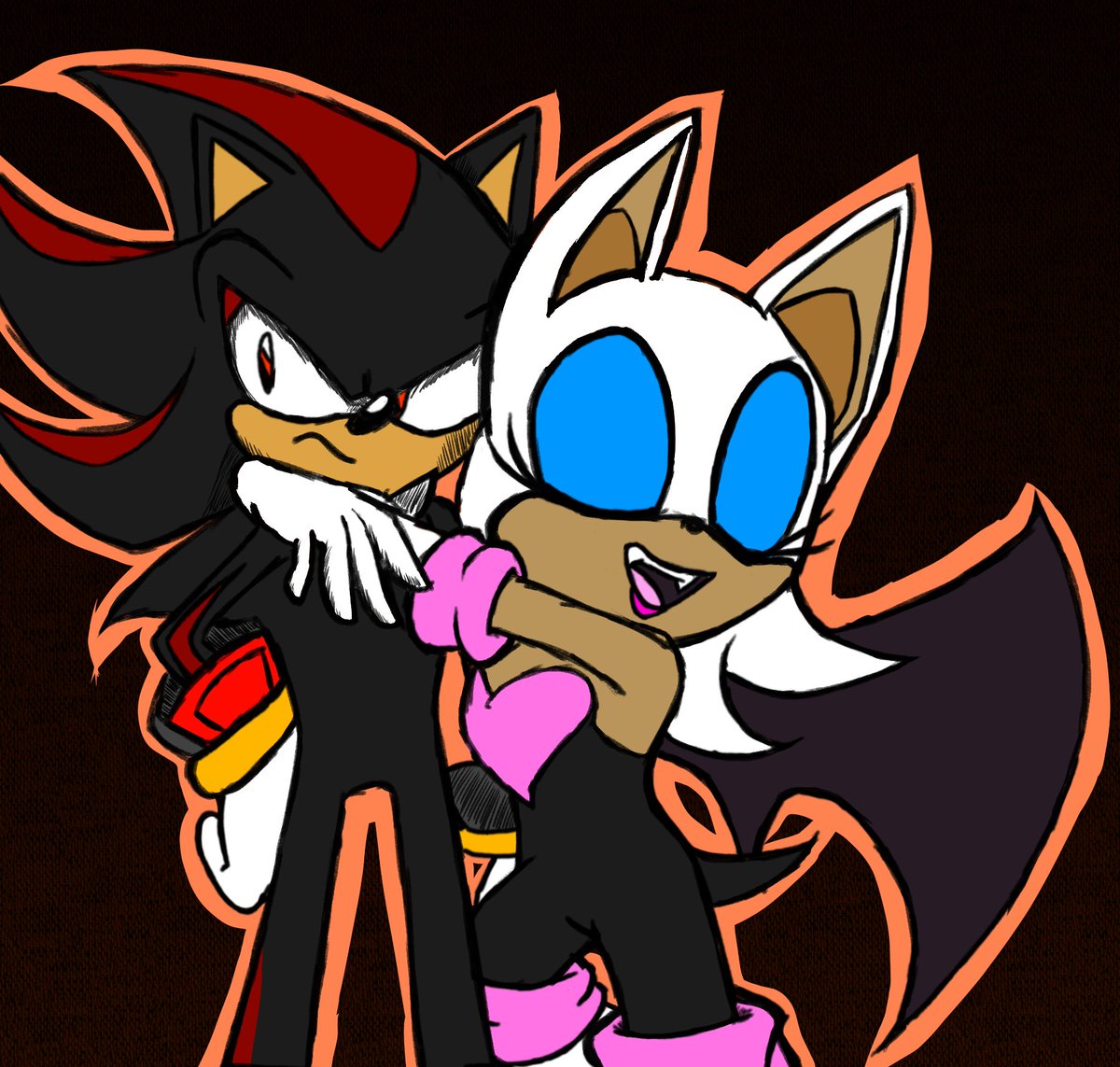 RoseKSWDM's tweet photo. Decided to doodle the two siblings, I am not familiar at all w drawing Rouge so it was a good way to break out of my comfort zone. Especially with how different she is from other sonic chars. Maybe I'll try again soon!
#SonicTheHedgehog #sth #ShadowTheHedgehog #Rouge #sonicfanart https://t.co/5lMAOBNoFZ
