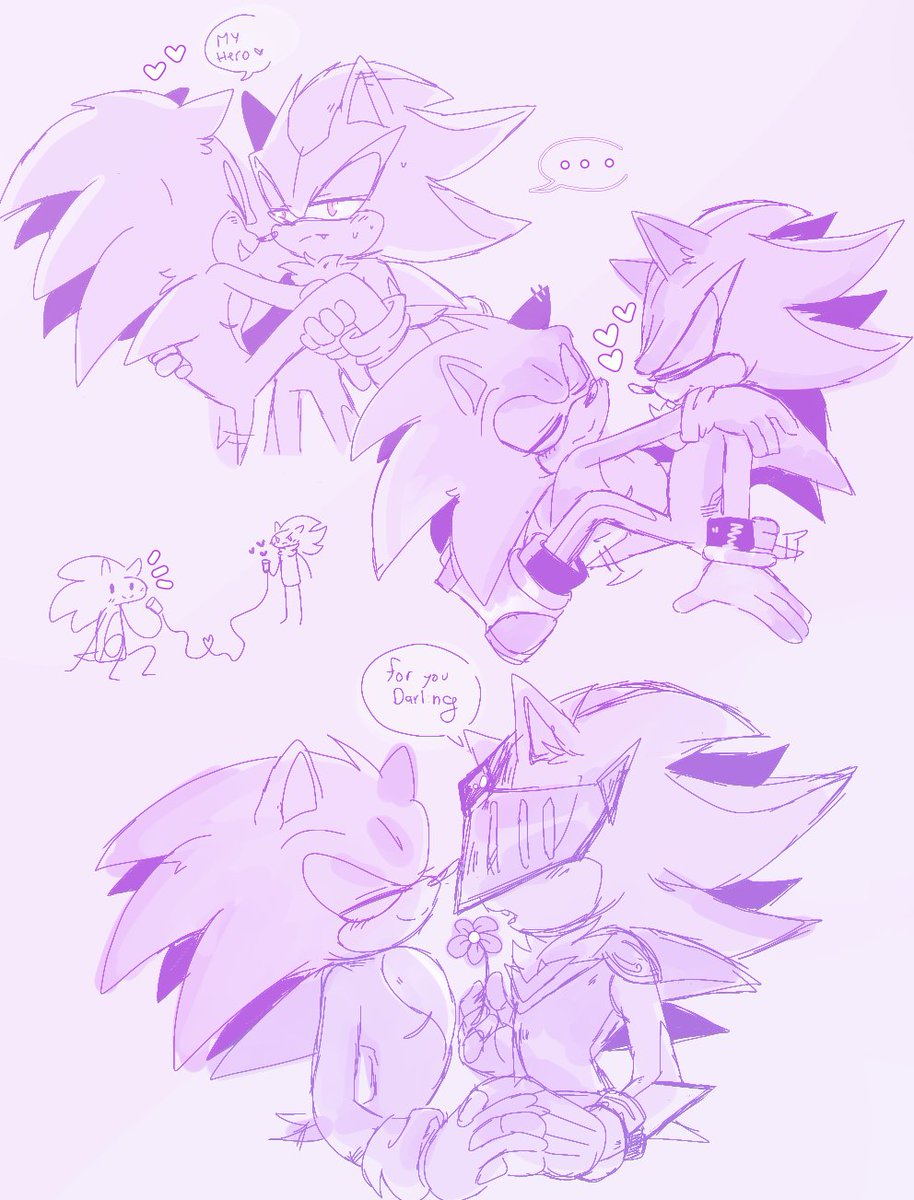 Vurrase's tweet image. Here are some of the requests, I&apos;ll work on the rest soon😊💜💜💫 #SonicTheHedgehog #ShadowTheHedgehog #sonadow