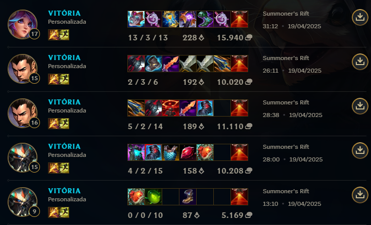 Mestre 300 LP jogando o que é necessário para um camp de sábado..
grande momento para um camponês.
obrigado aos meus parceirinhos que estavam no rift comigo e o <a href="/firezingh/">firezin</a> por ter comparecido nos games mais importantes do game, aura de campeão diff.